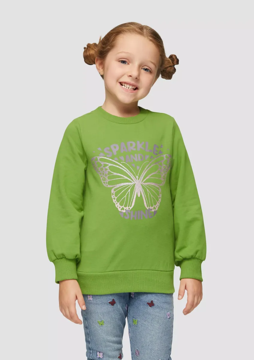 Sweatshirt mit Glitzerprint