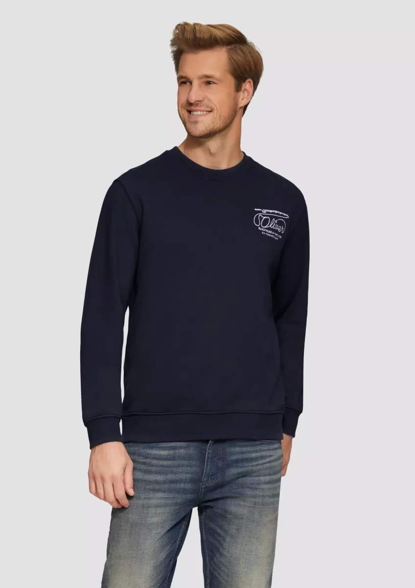 Sweatshirt mit Stickerei aus weichem Baumwollmix