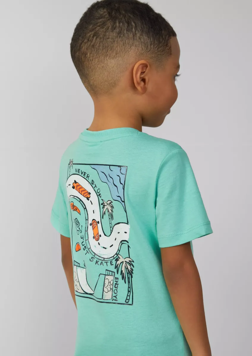 T-Shirt mit Front- und Rückenprint