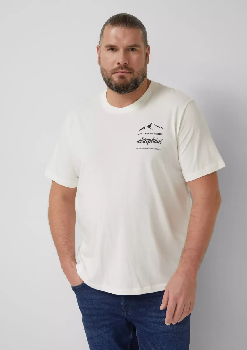 T-Shirt mit Frontprint aus Baumwolle