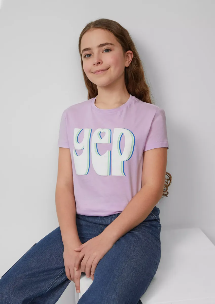 T-Shirt mit Frontprint im Loose Fit