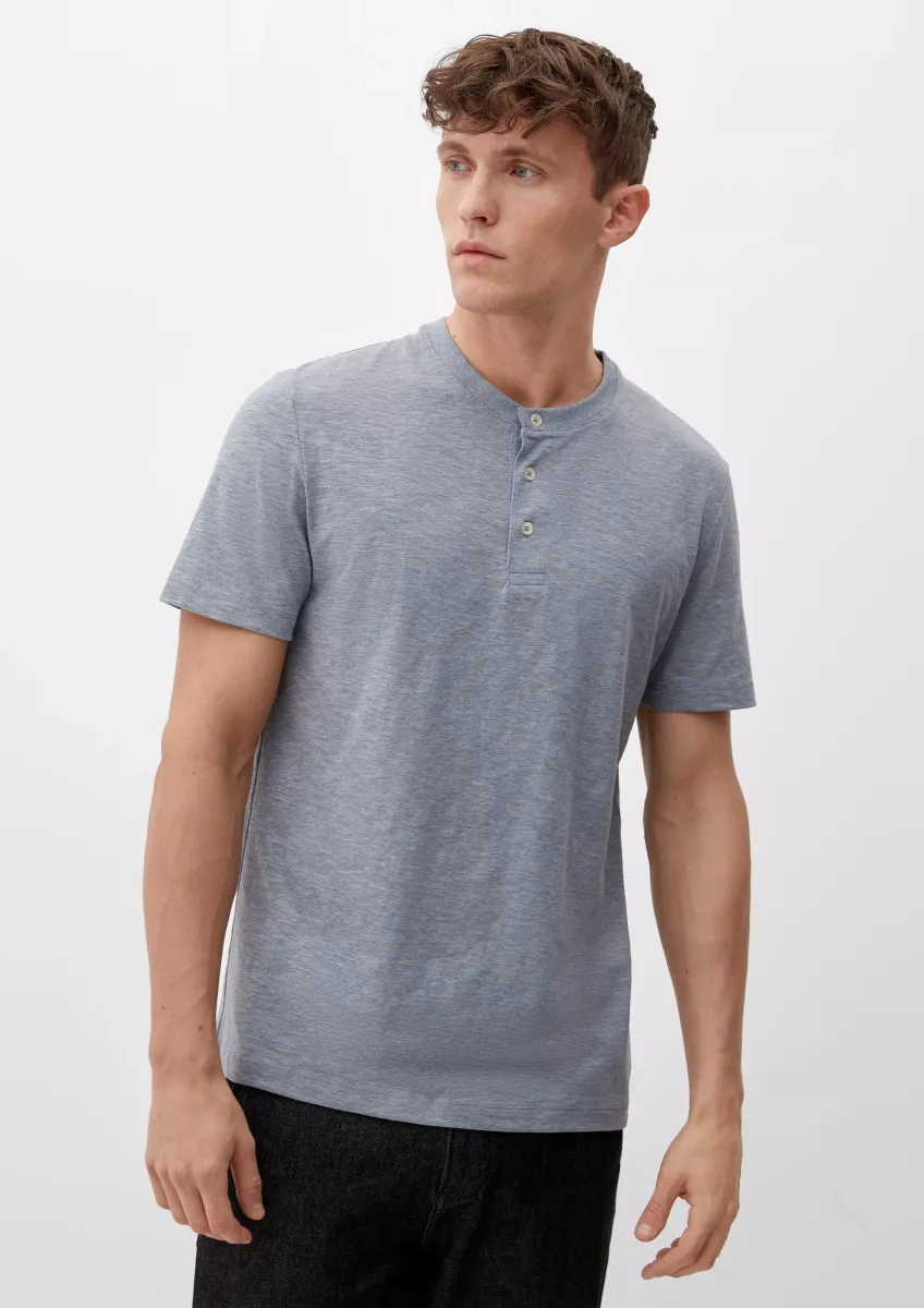 T-Shirt mit Henleyausschnitt