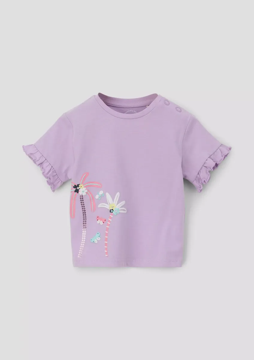 T-Shirt mit Rüschen-Ärmeln