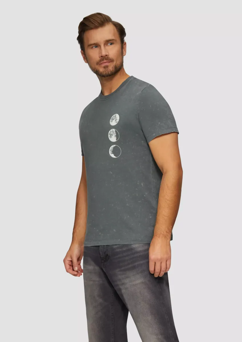T-Shirt mit Used-Effekt