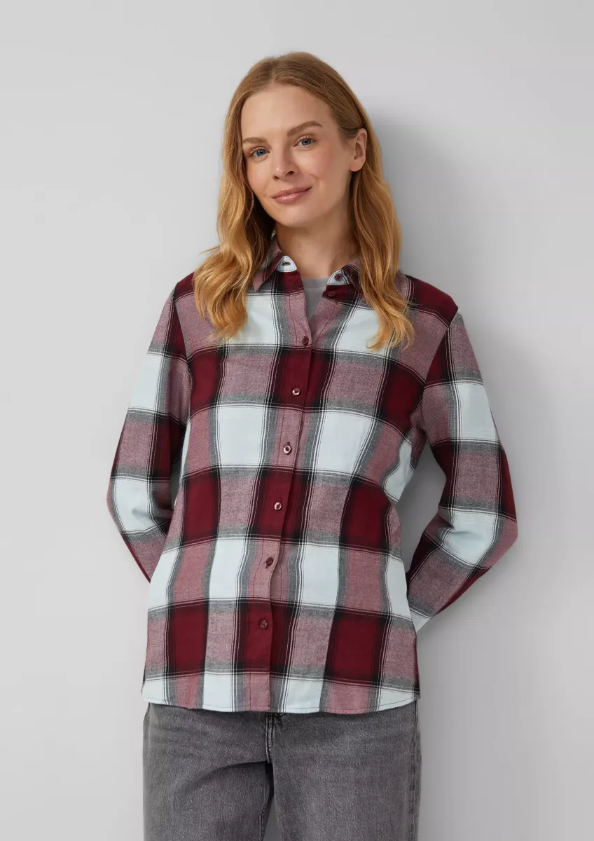 Taillierte Hemdbluse aus Flanell