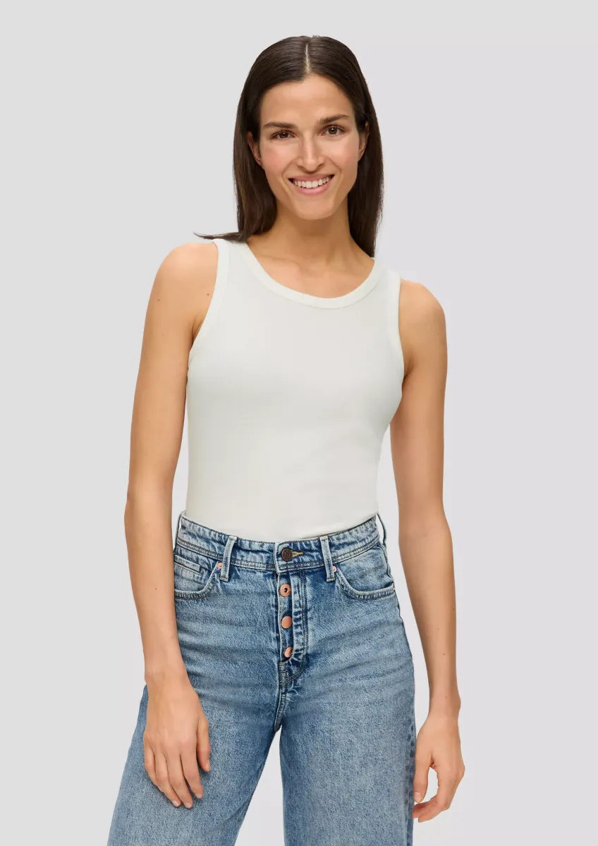 Tanktop mit Rippstruktur