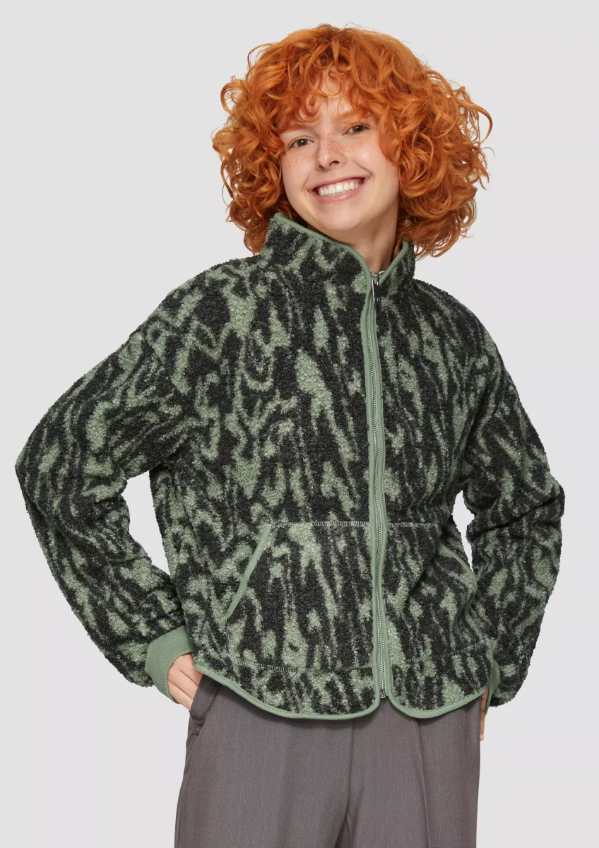 Teddyjacke mit All-over-Print