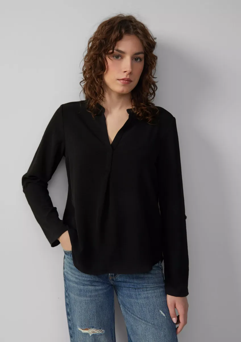 Tunikabluse mit Ärmeln zum Krempeln