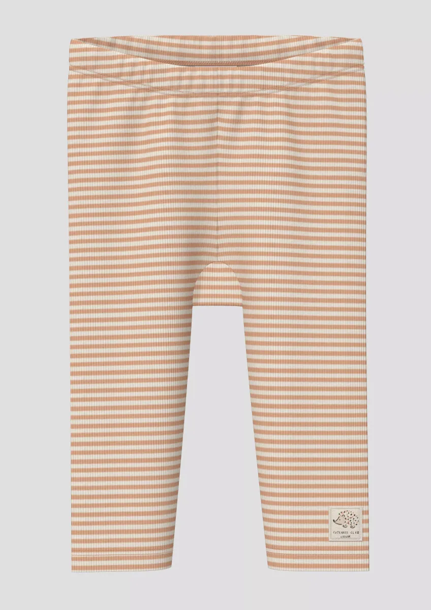 Unisex Hose aus geringelter Baumwoll-Rippware