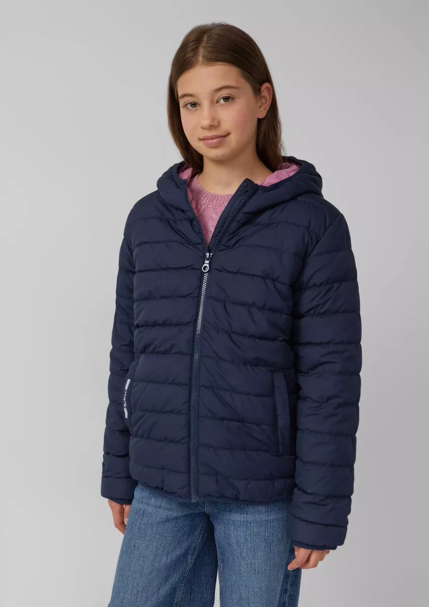 Unisex Steppjacke mit fixierter Kapuze