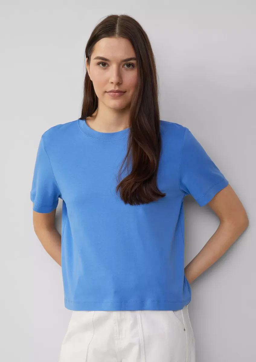 Verkürztes T-Shirt aus Interlockjersey