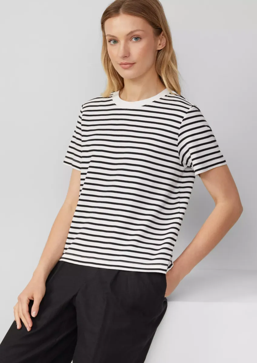 Verkürztes T-Shirt aus Interlockjersey