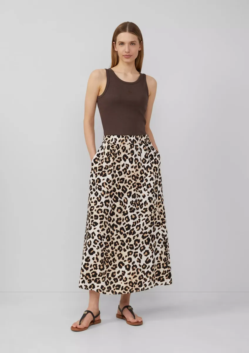 Viskose-Rock mit Leo-Muster