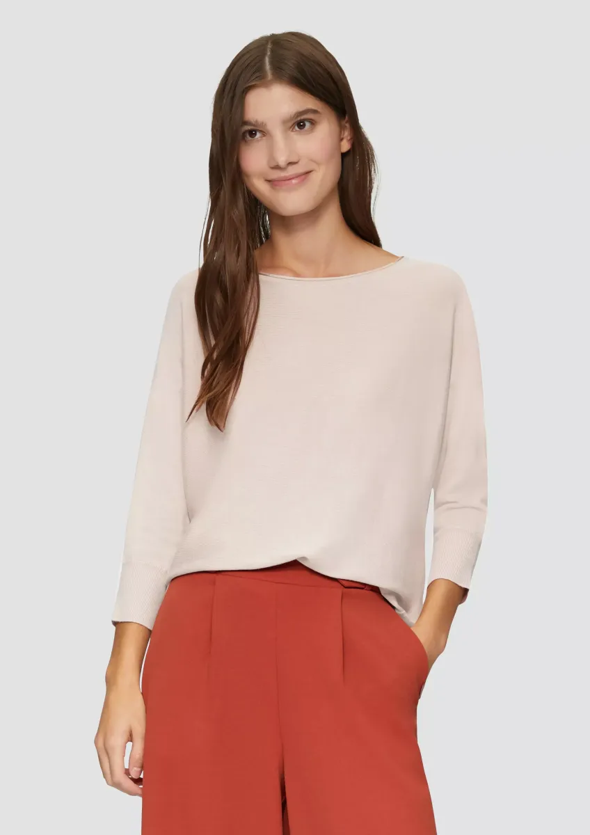 Viskosemix-Pullover mit Fledermausärmeln