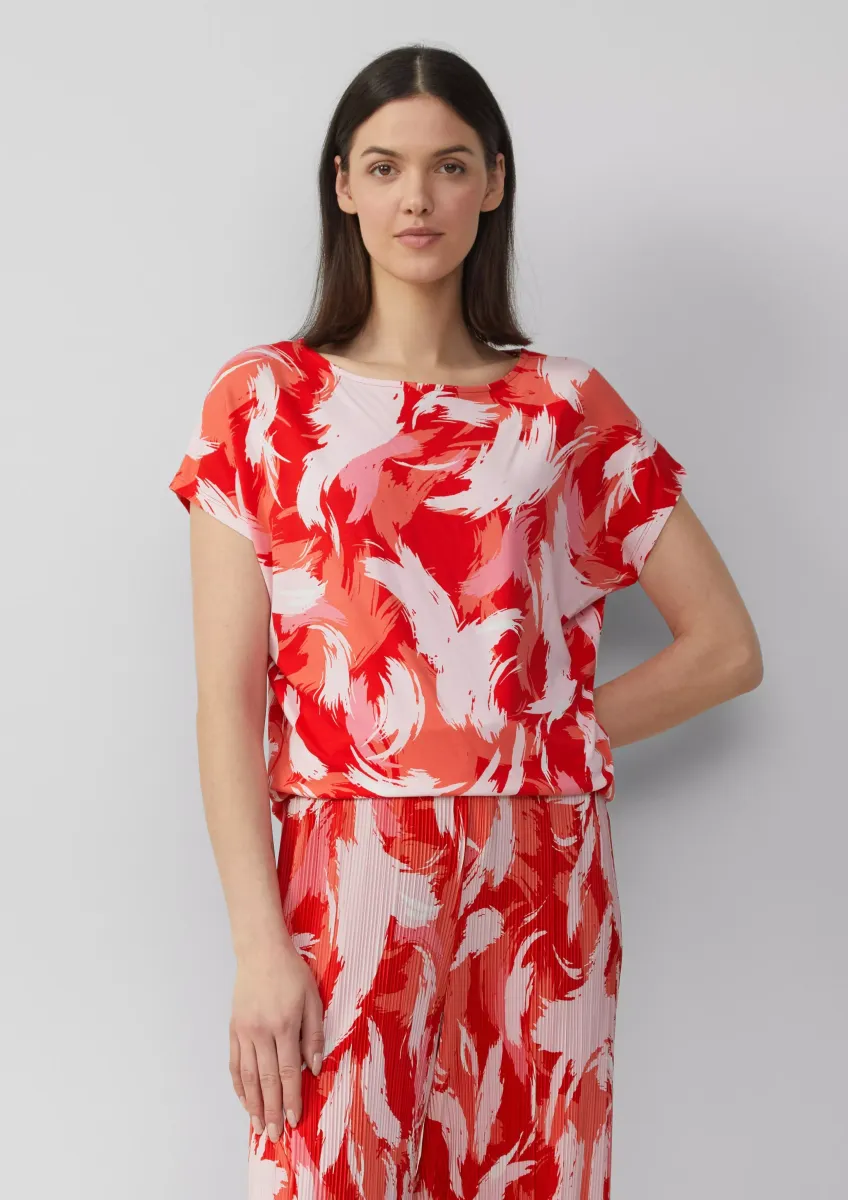 Viskosemix-T-Shirt im Relaxed Fit