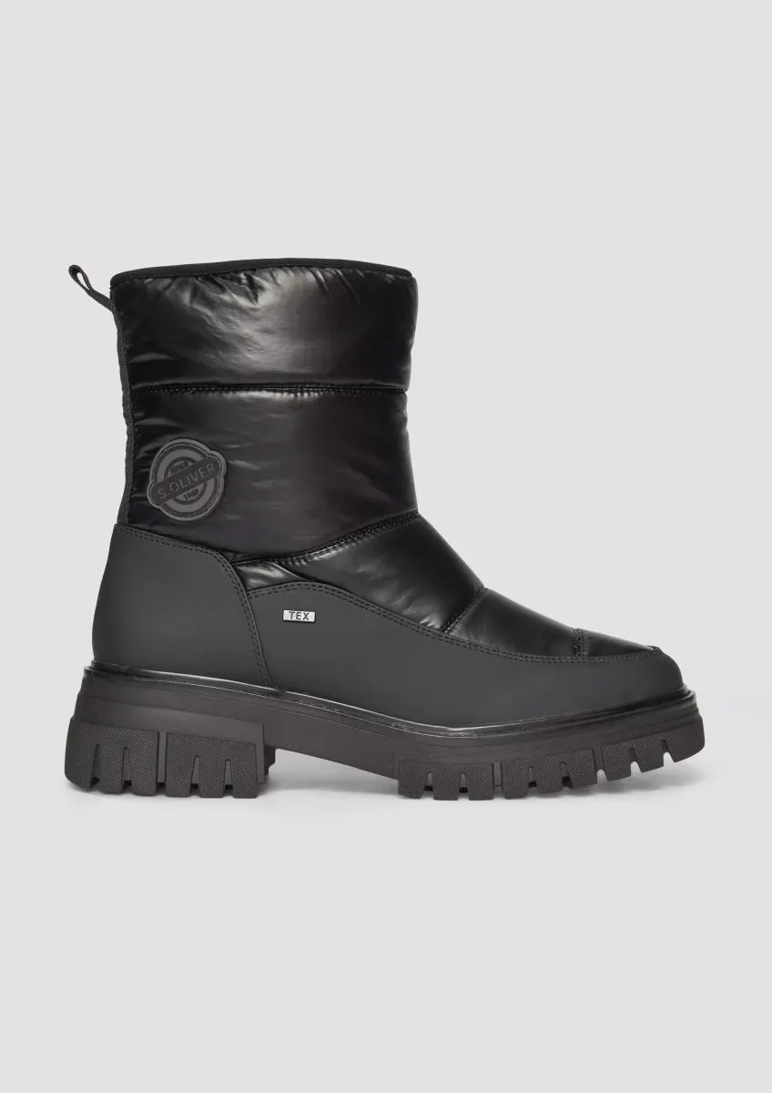 Warm gefütterte Boots mit Metallic-Effekt