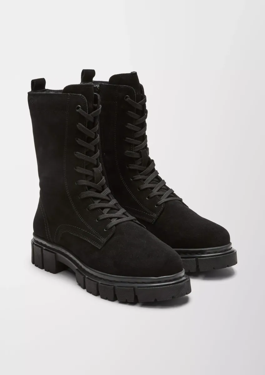 Warm gefütterte Lederstiefel