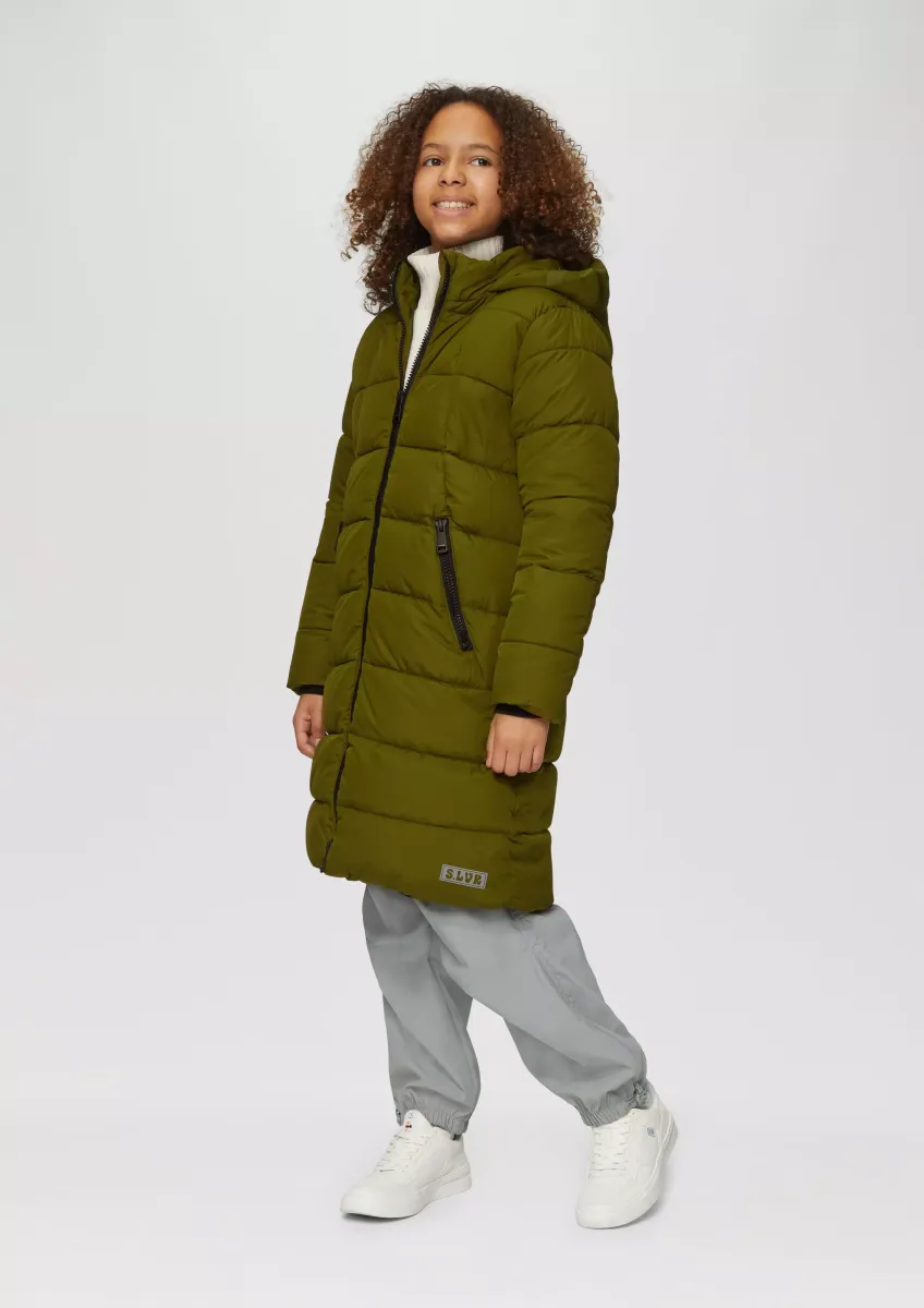 Warmer Mantel im Loose Fit mit Zwei-Wege-Zipper