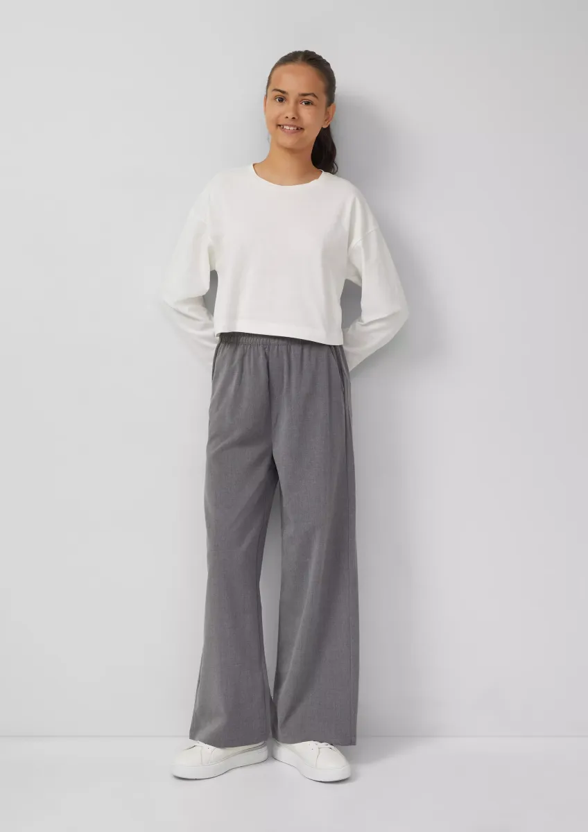 Webhose mit Wide Leg und Elastikbund