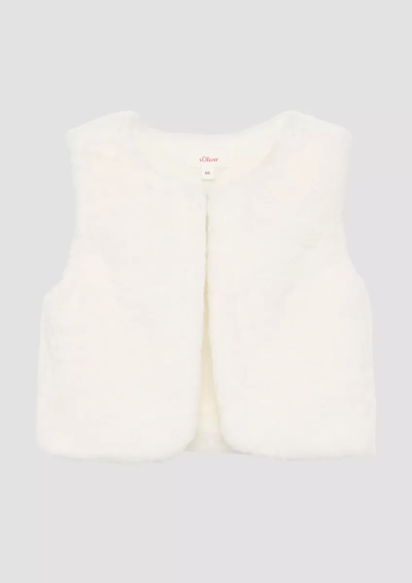 Webpelzweste mit leichtem Jersey-Futter