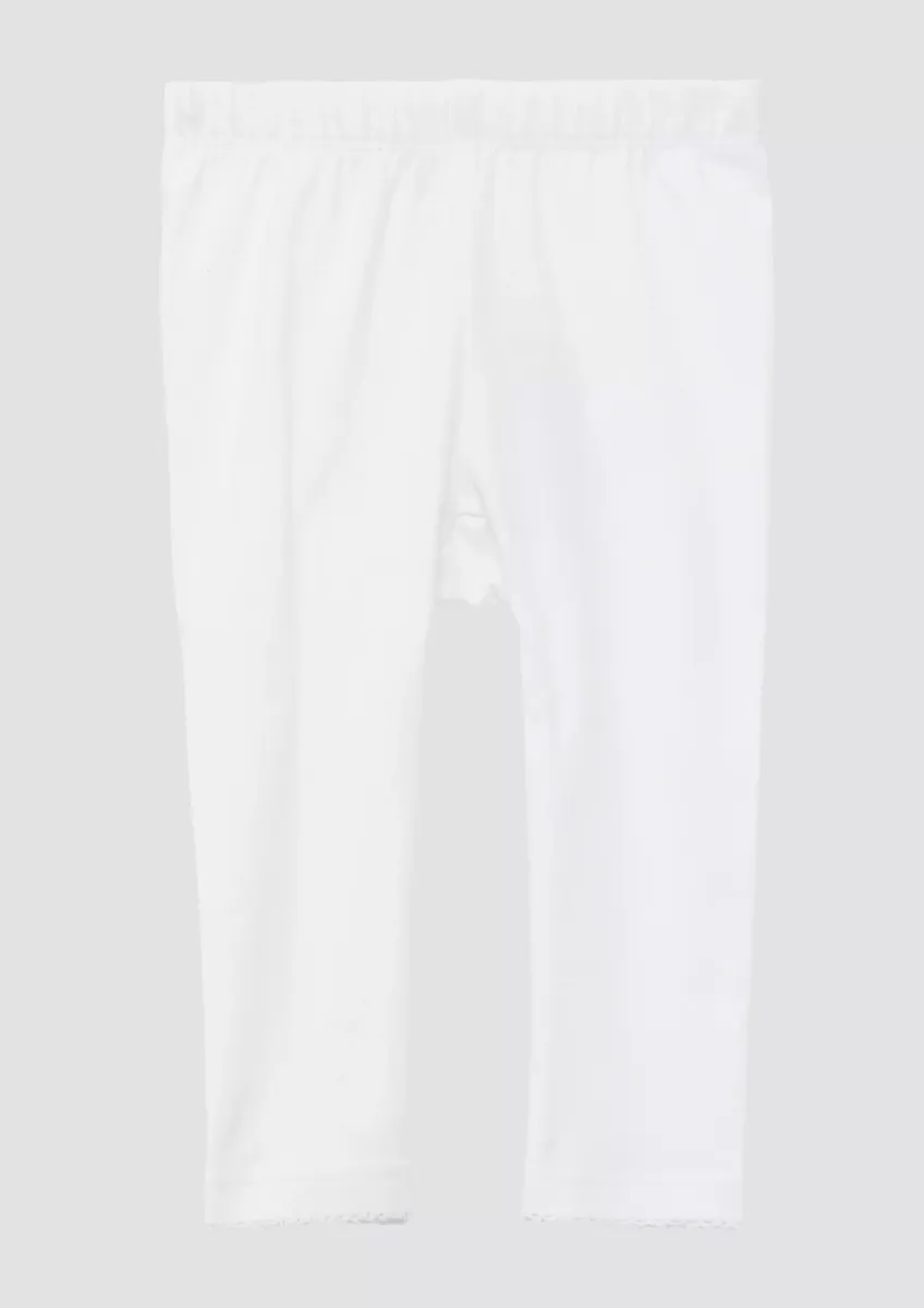 Weiche Leggings mit Elastikbund und Mausezahnkante