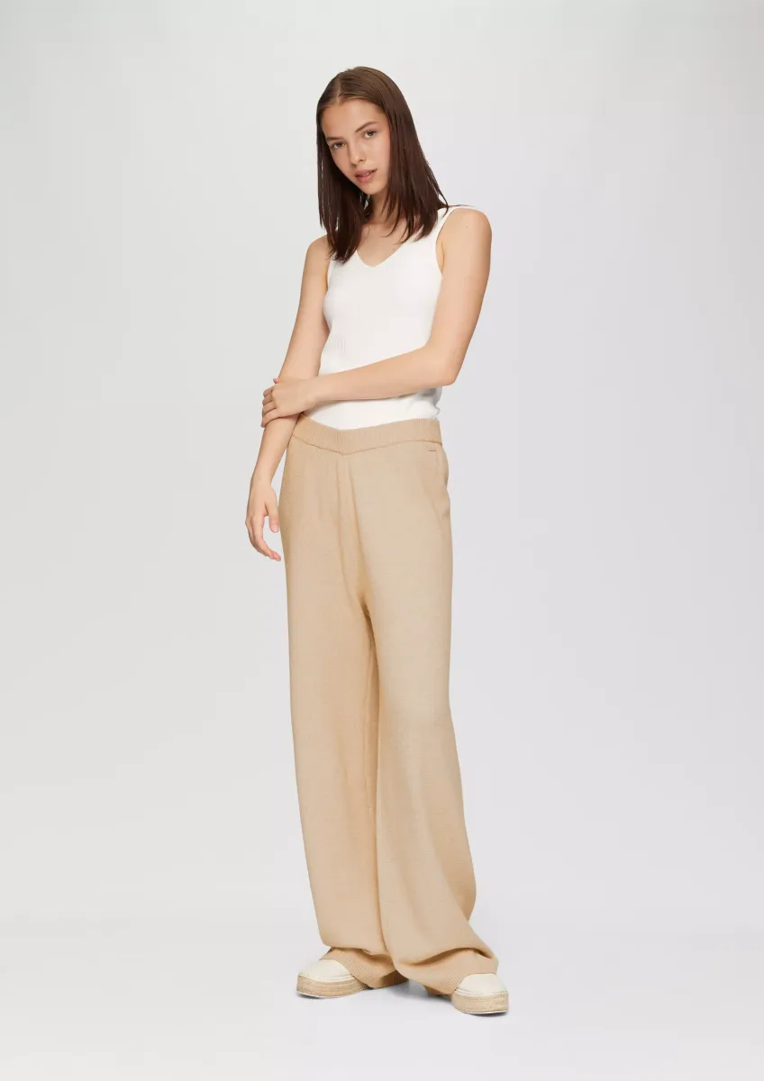 Weiche Strickhose mit elastischem Bund