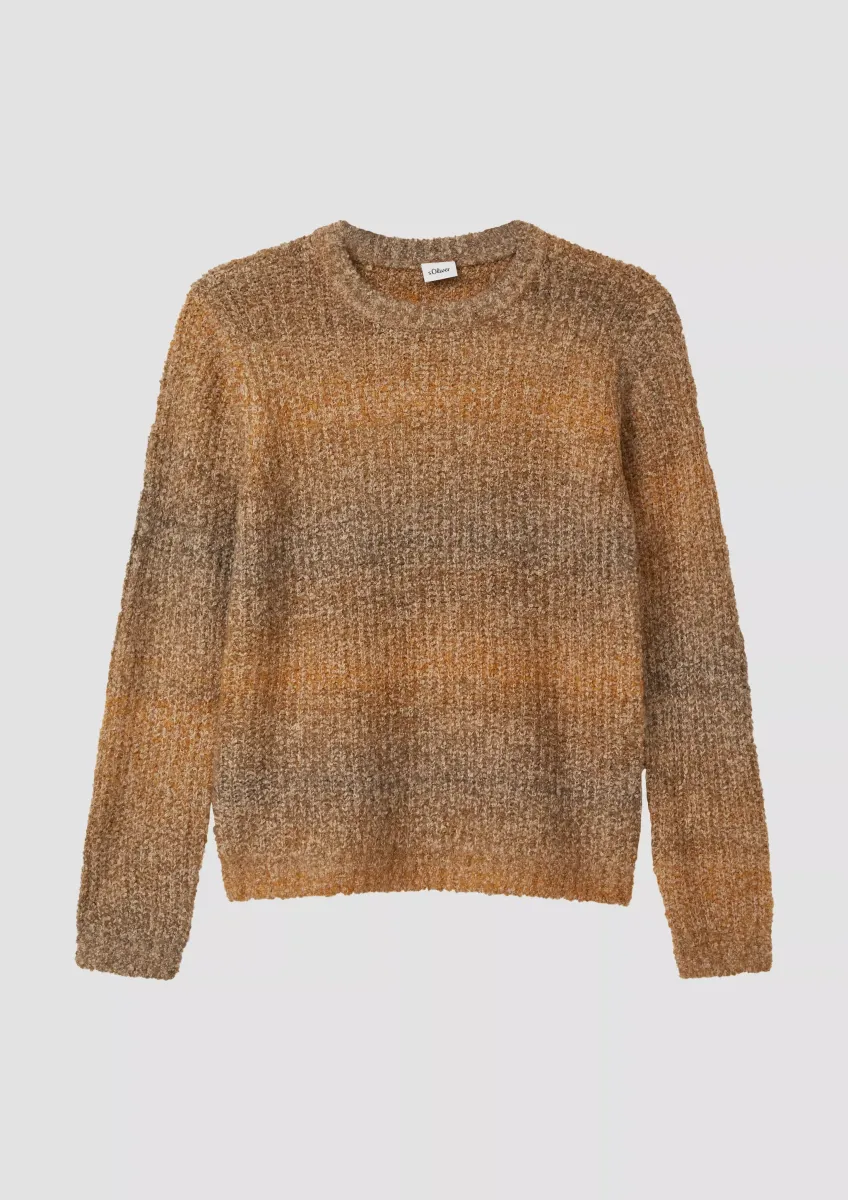 Weicher Grobstrick-Pullover mit Farbverlauf