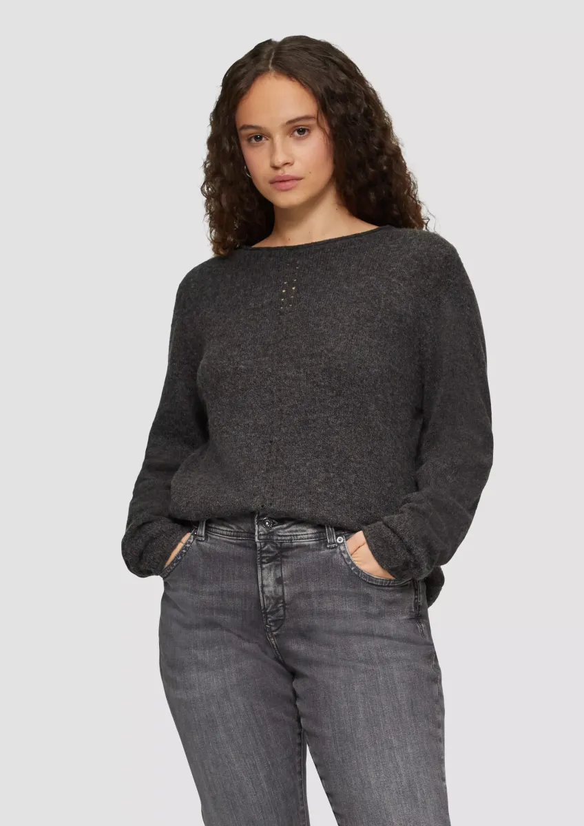 Weicher Strickpullover mit Ajour-Detail