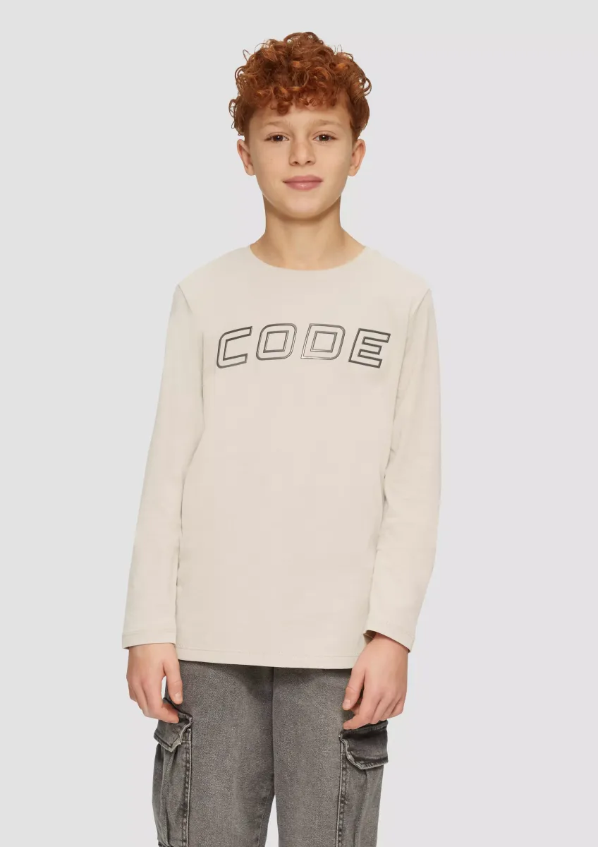 Weiches Baumwoll-Longsleeve mit 3D-Print