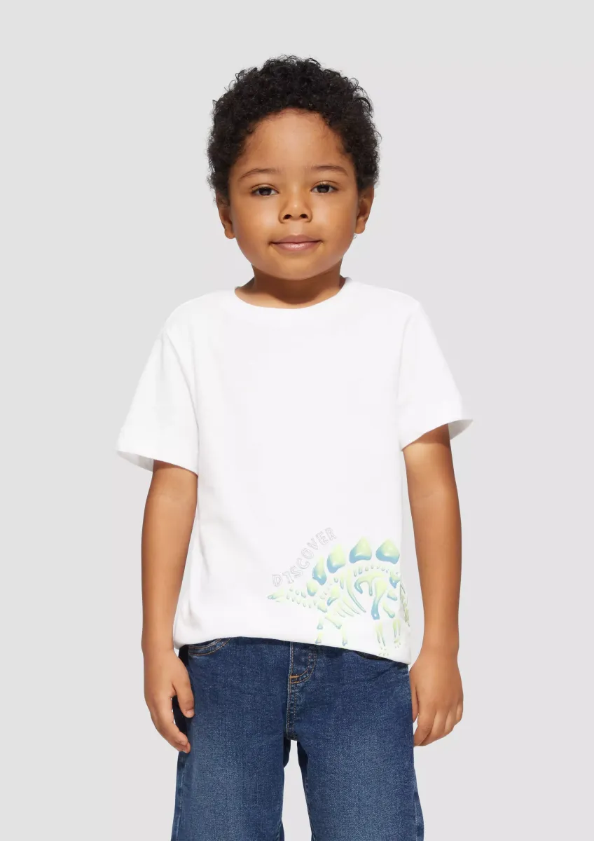 Weiches Baumwoll-T-Shirt mit Silicon-Print