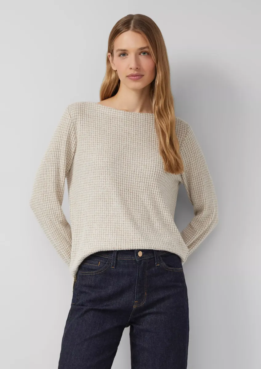 Weiches Shirt mit Waffelstruktur im Relaxed Fit