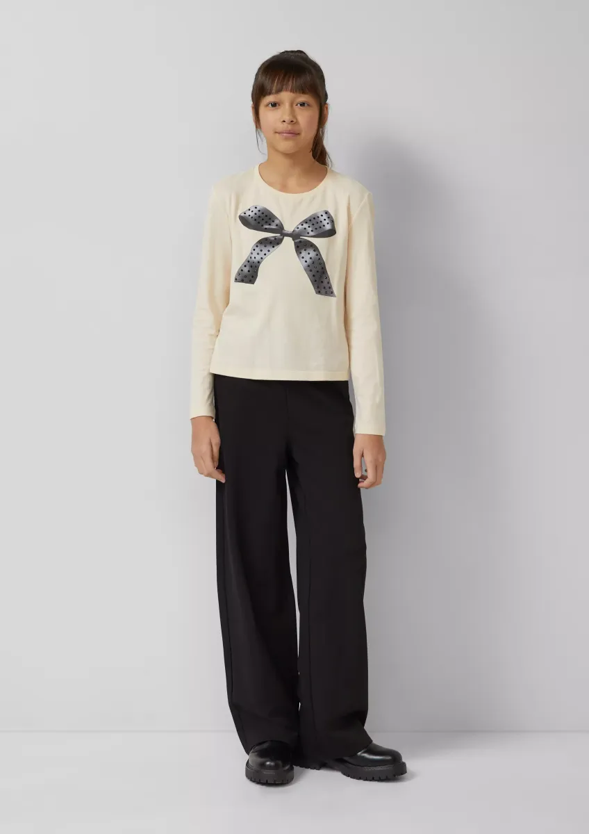 Wide Leg Hose aus Interlockjersey mit elastischem Bund