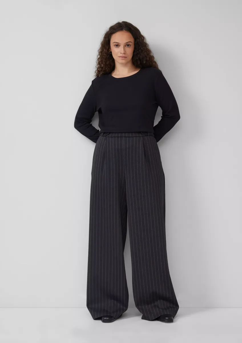 Wide Leg-Hose aus Interlockjersey