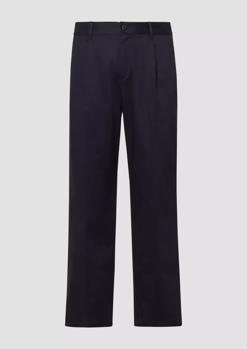 Wide-Leg-Hose mit Bundfalten und Elastikbund