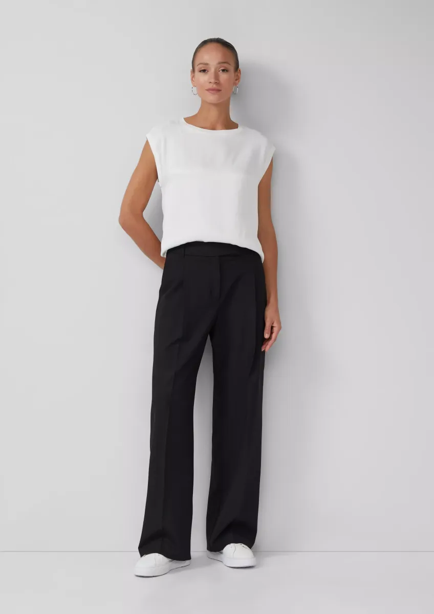 Wide Leg-Hose mit extra hohem Bund