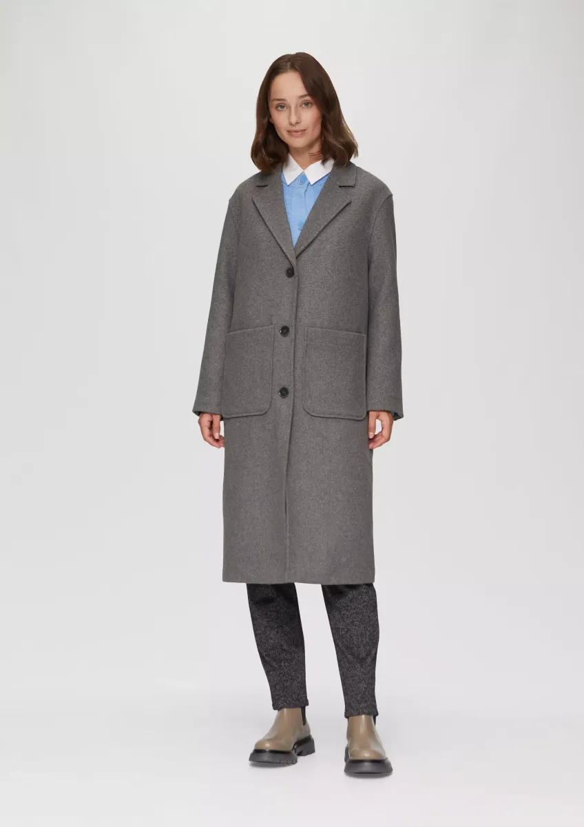 Wollmantel im Relaxed Fit