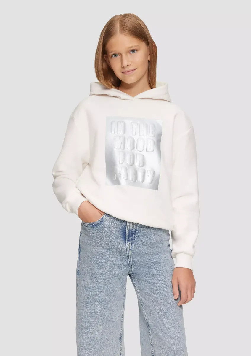 Wärmender Hoodie mit Metallic-Print