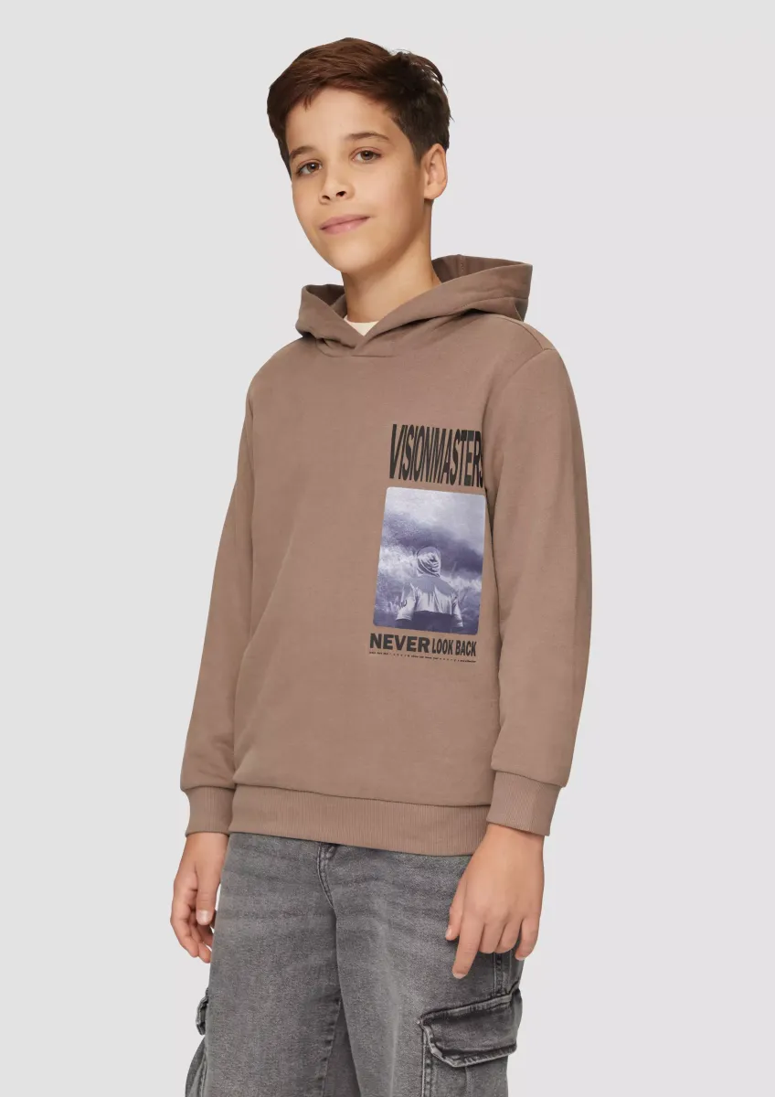 Wärmendes Kapuzen-Sweatshirt mit Frontprint