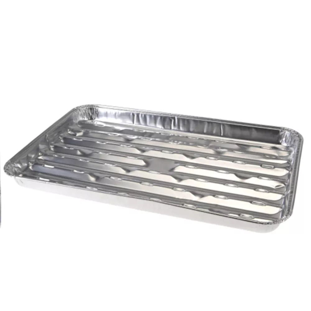 ALUMINIUM-GRILLTABLETTS Basic Silber 23/3/35.5 cm Kunstoff