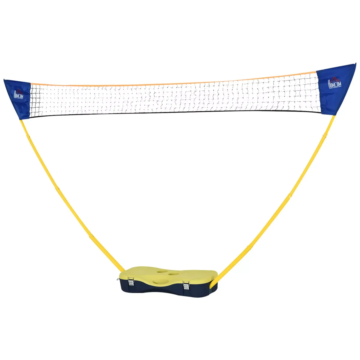 BADMINTONNETZ, Kunststoff, Gelb/Blau, 286L x 33B x 157H cm