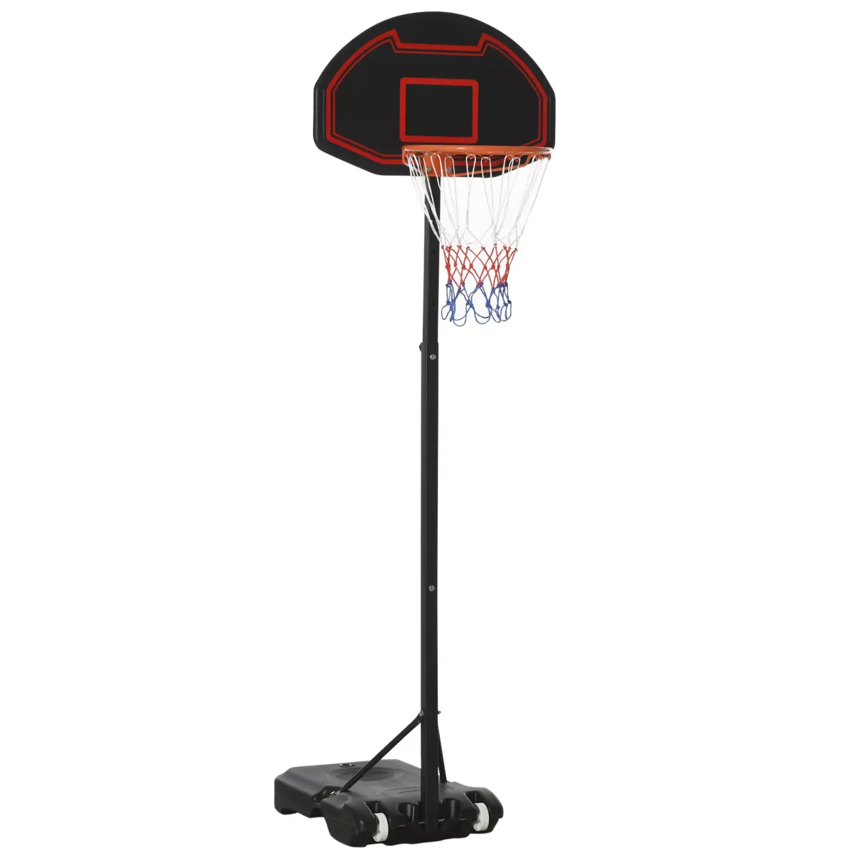 BASKETBALLKORB, Stahl, Schwarz, 73L x 49B x 250H cm
