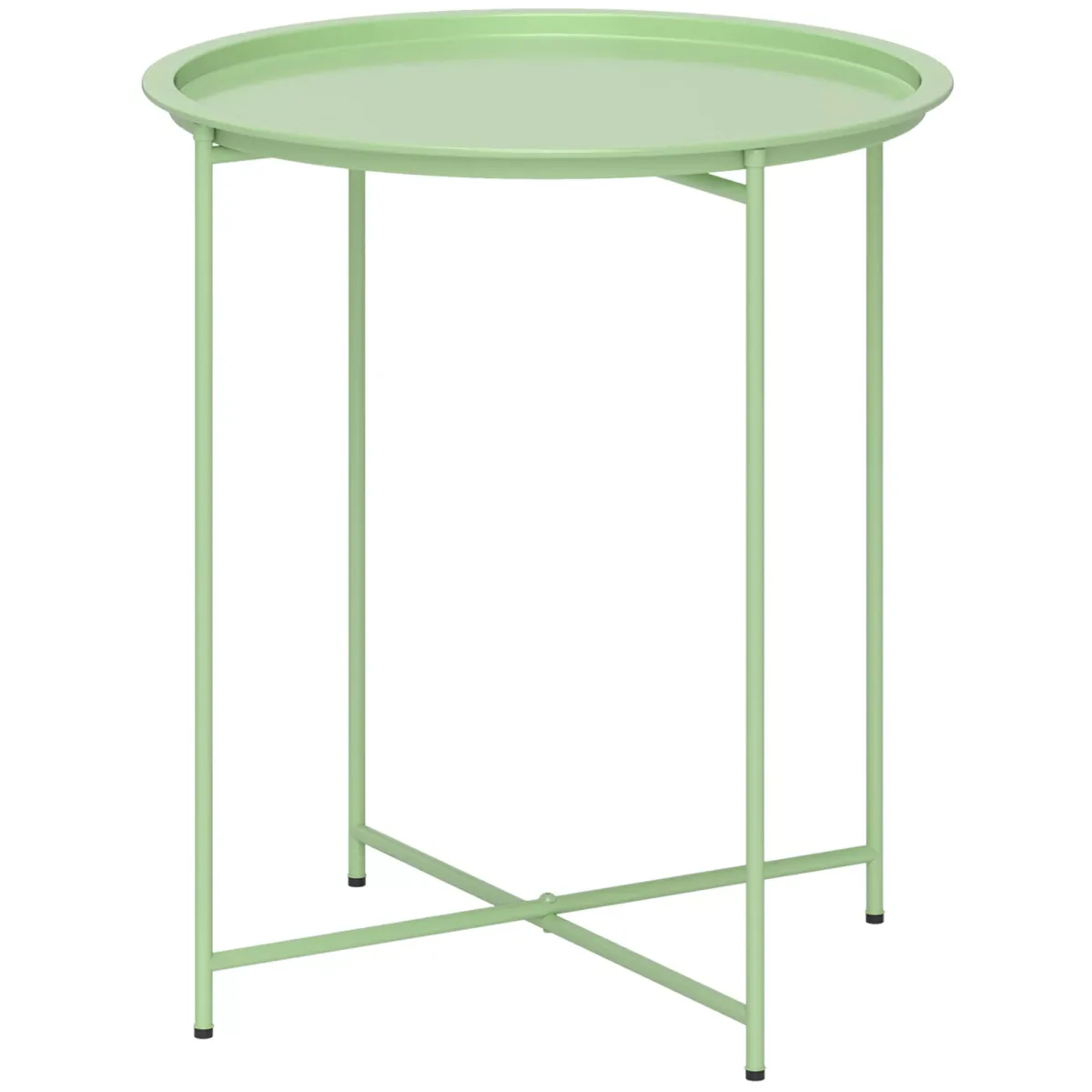 BEISTELLTISCH klappbar Gartentisch Ø46 x 50 cm Rund wetterfest Balkontisch