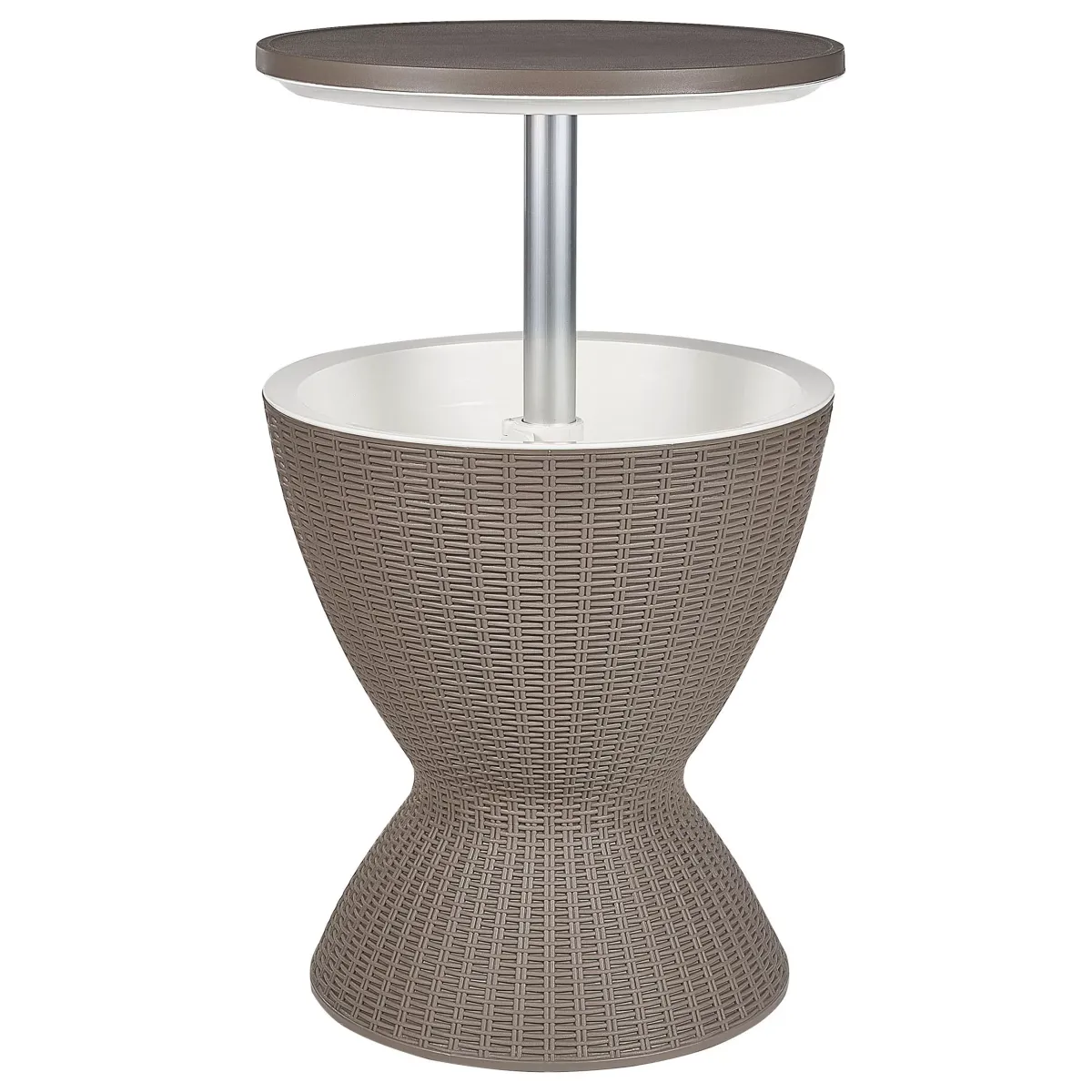 BEISTELLTISCH mit Kühlfunktion taupe rund 48 cm Aisa