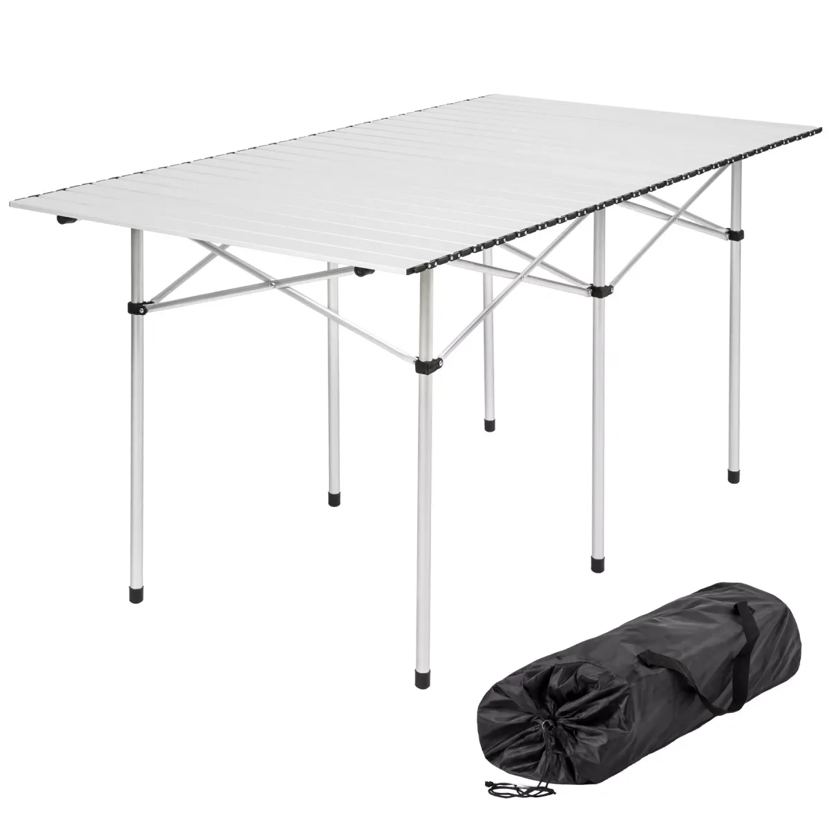 CAMPINGTISCH ,140 x 70 x 70 cm,grau