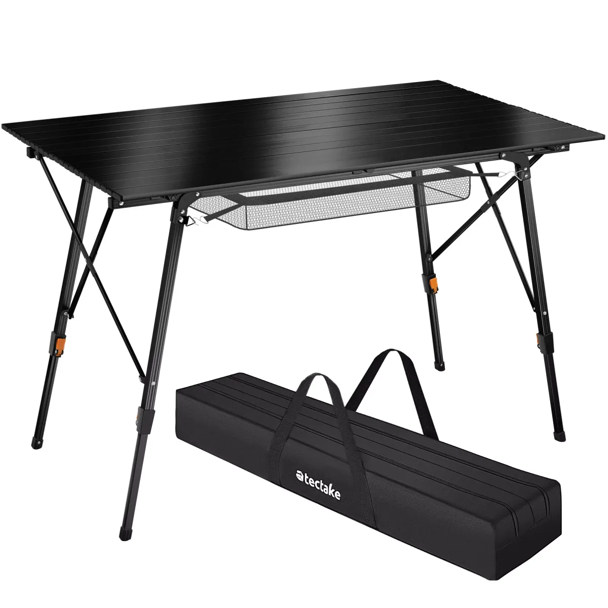 CAMPINGTISCH Bastian,120 x 70,5 x 58 – 79 cm,schwarz