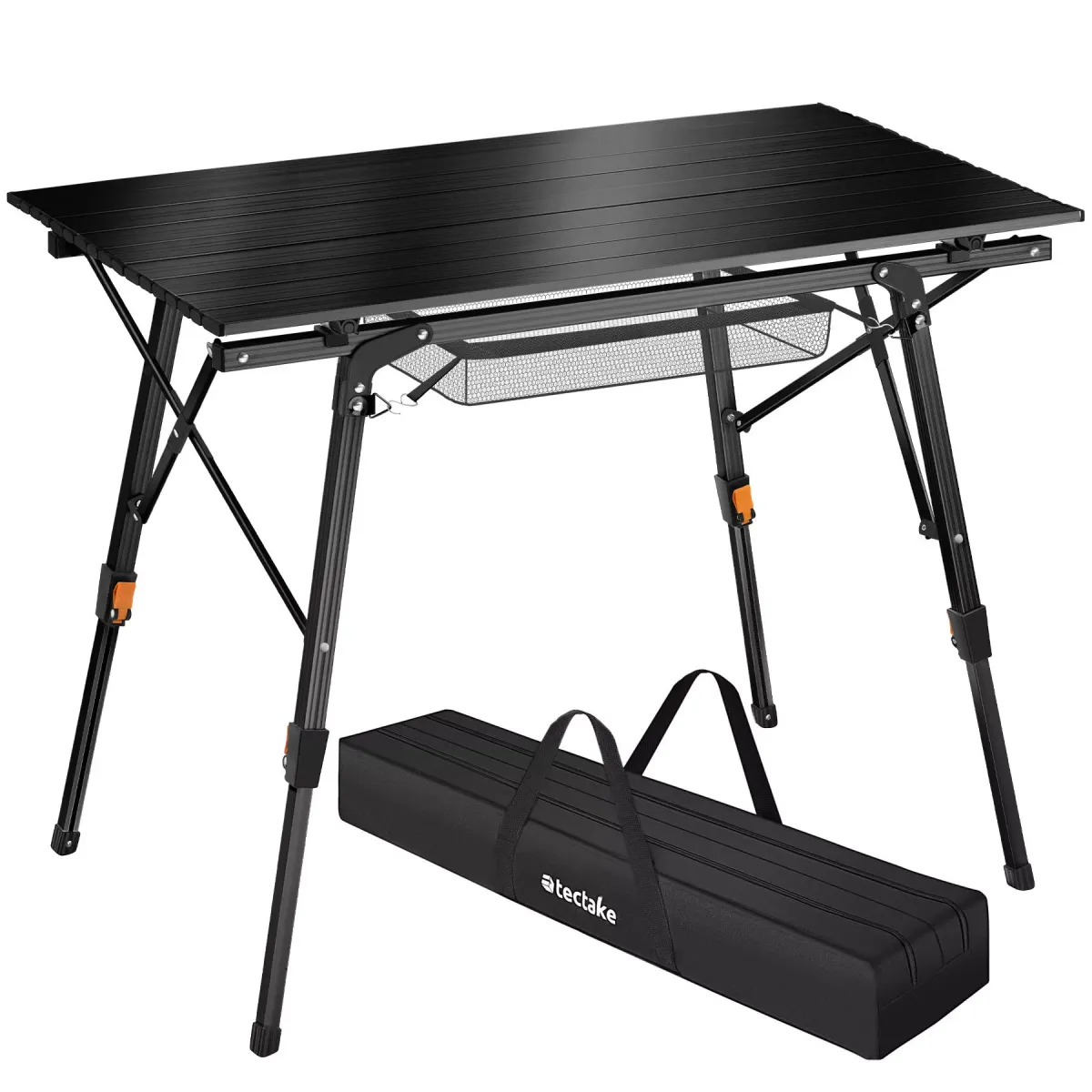 CAMPINGTISCH Tina,90 x 52 x 47 - 70 cm,schwarz
