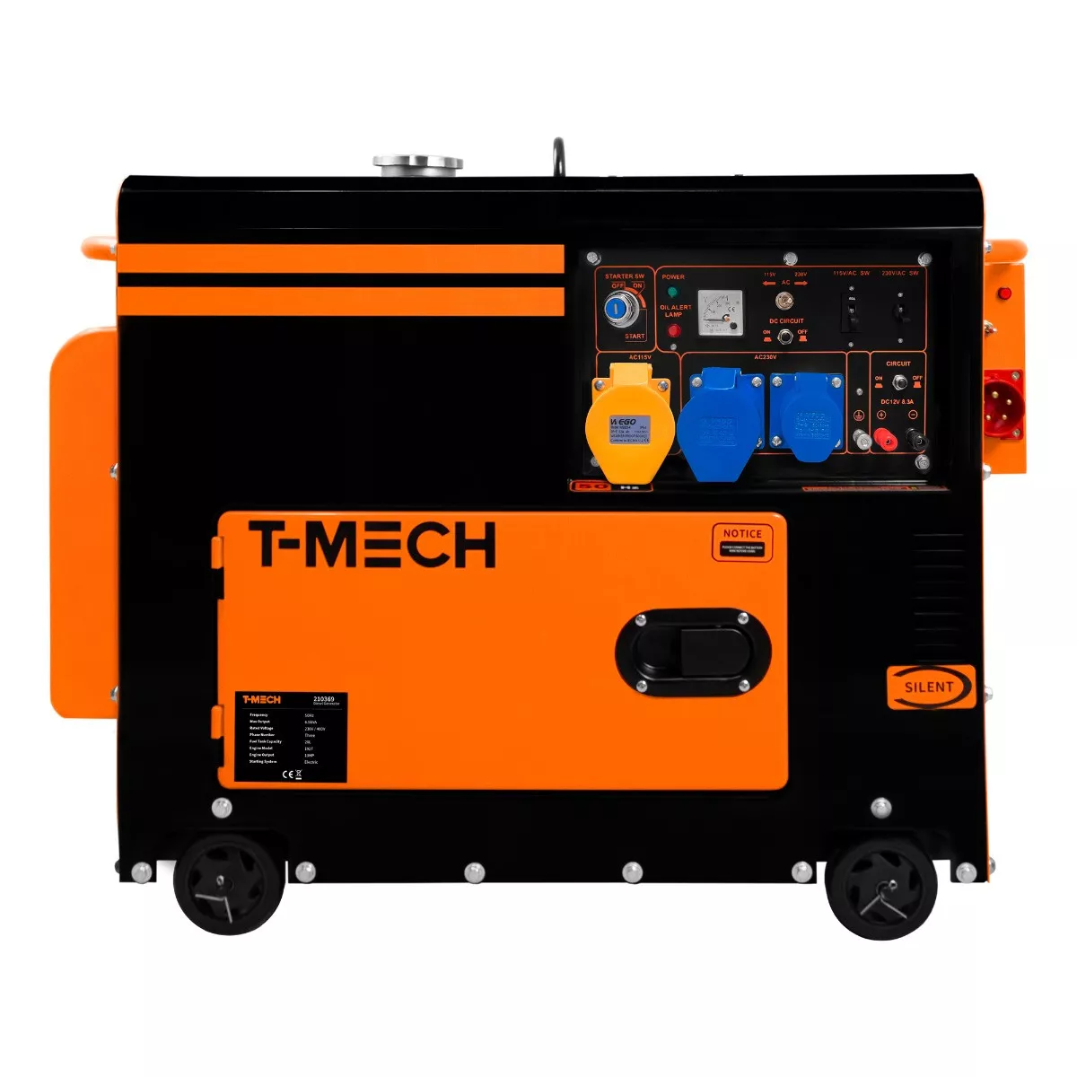 DIESEL-GENERATOR Stromerzeuger Einphasig 230 V, Geräuschlos