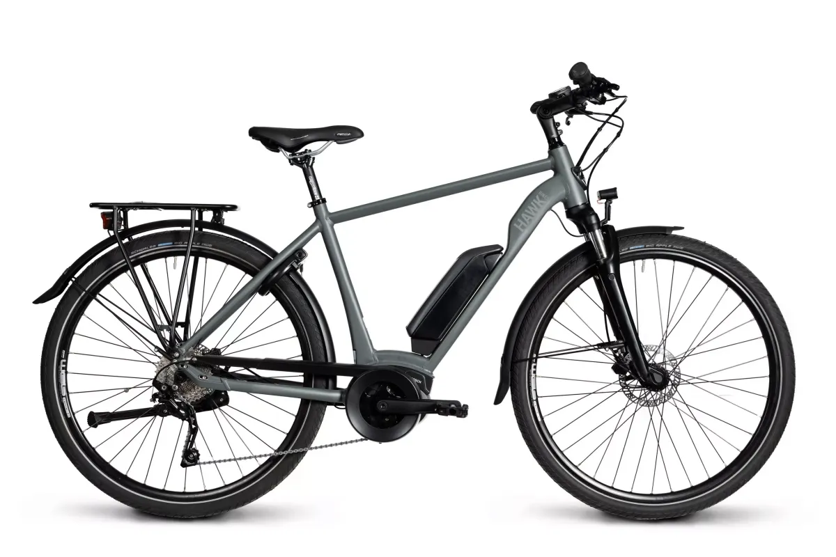 E-TREKKING 500 Gent E-Bike Grey 10 Gang 28 Zoll Gr: 53cm & 57cm