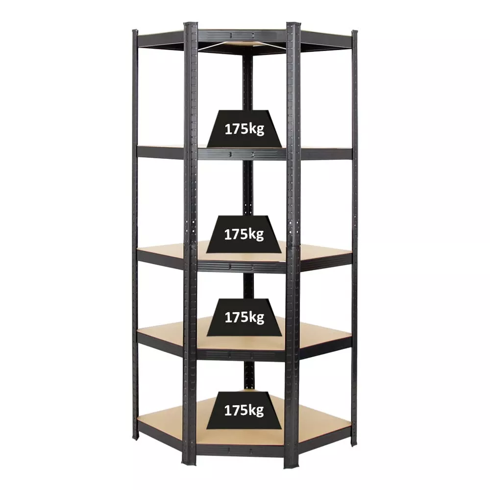ECKREGAL Ragnar 180x70x40 cm Fachlast 175 kg Schwarz