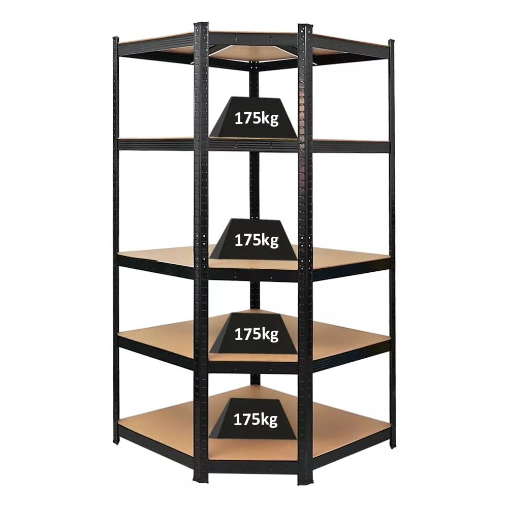 ECKREGAL Ragnar 180x90x60 cm Fachlast 175 kg Schwarz